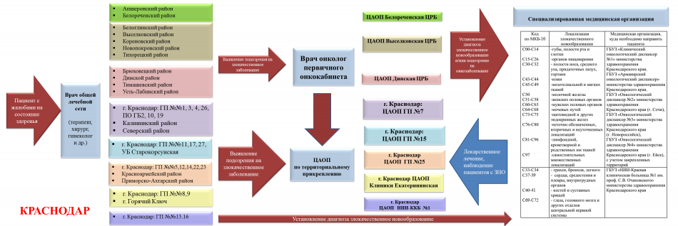 Схема маршрутизации онкологических больных